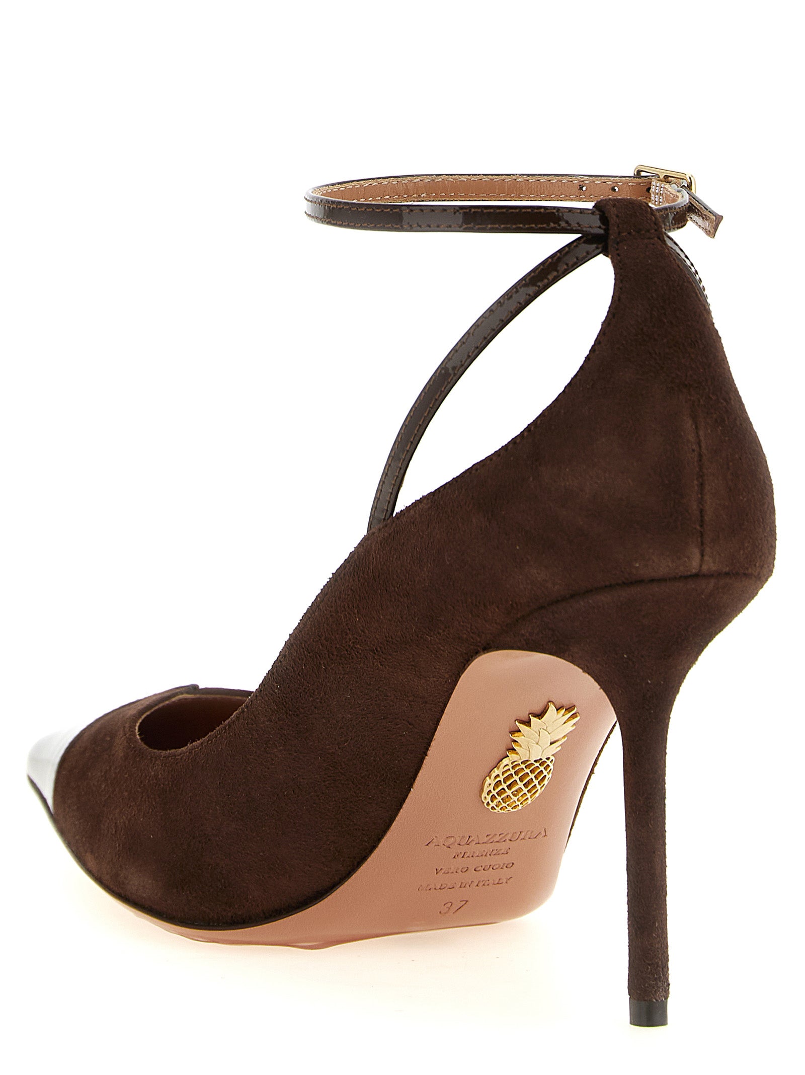 Brown Calfskin High Heel Pumps