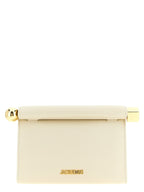 White Lamb Leather Clutch Bag
