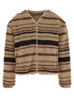 Brown Polyester Cardigan