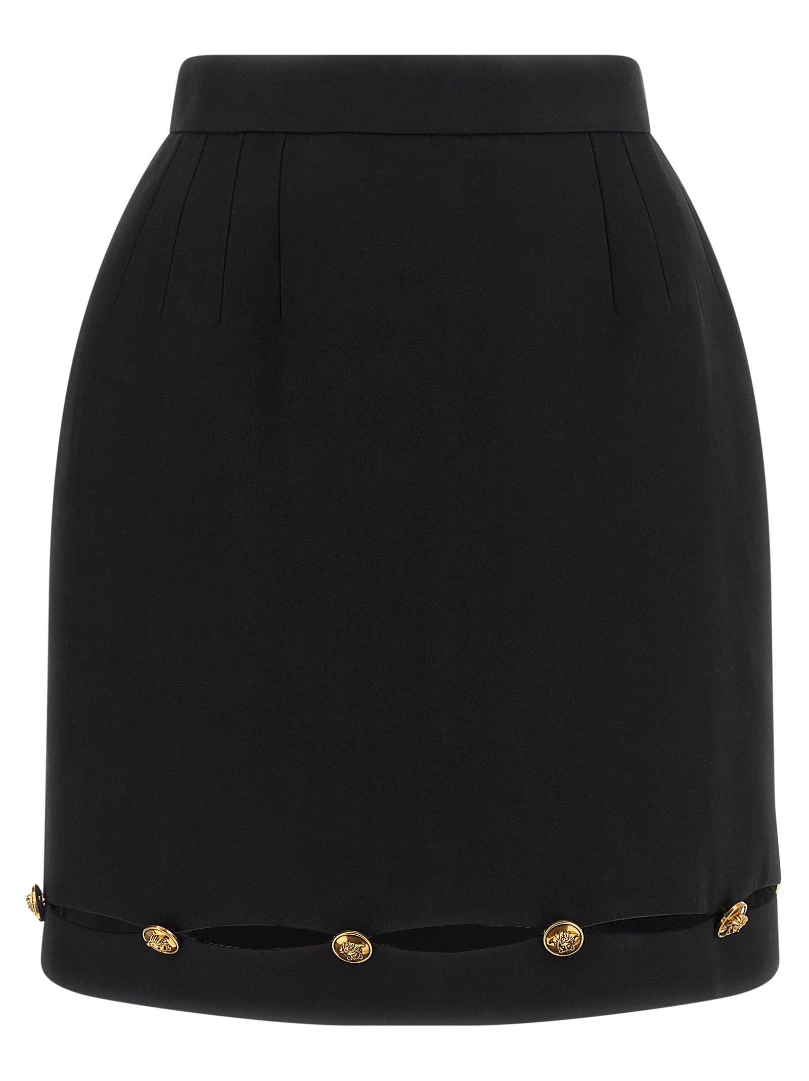 Black Virgin Wool Long Skirt