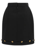Black Virgin Wool Long Skirt