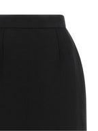 Black Virgin Wool Long Skirt