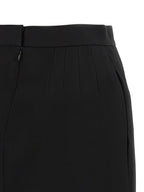 Black Virgin Wool Long Skirt
