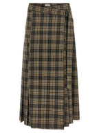 Brown Virgin Wool Mini Skirt