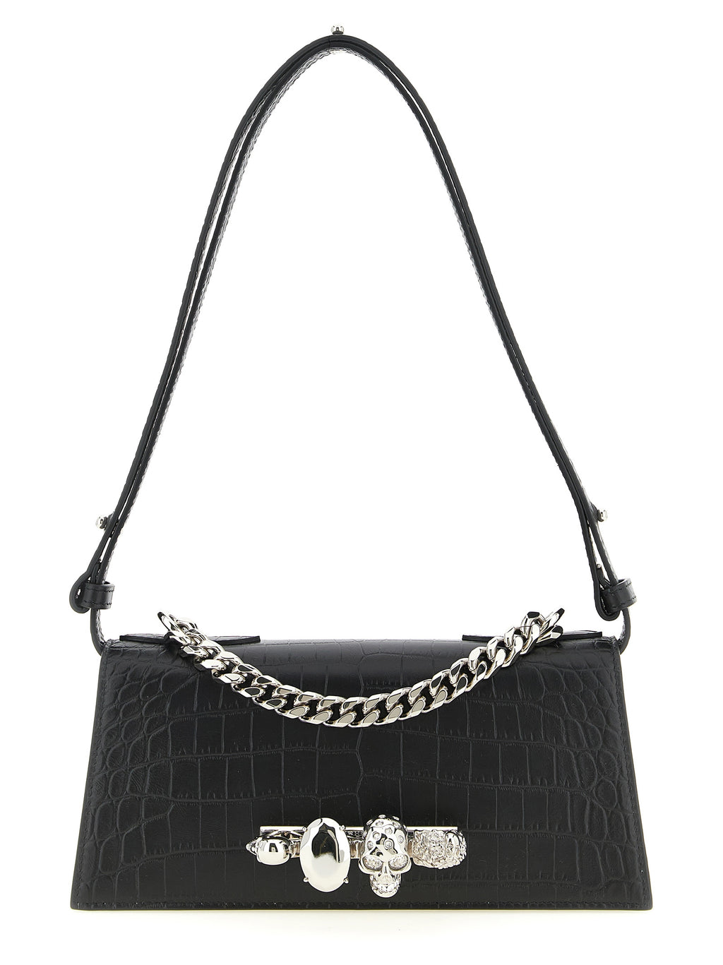 Black Calfskin Shoulder Bag
