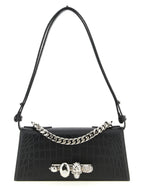 Black Calfskin Shoulder Bag