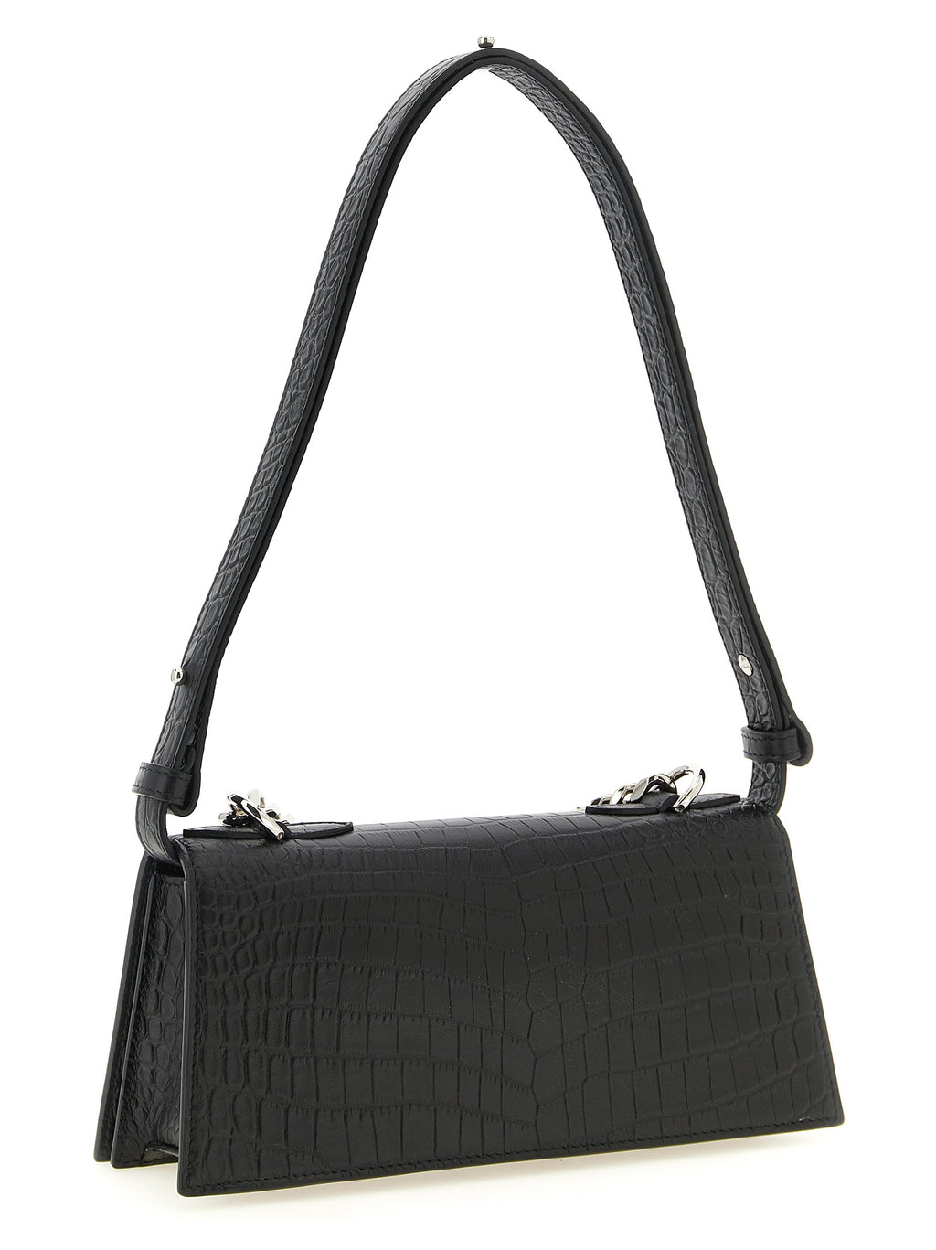 Black Calfskin Shoulder Bag