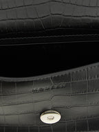 Black Calfskin Shoulder Bag