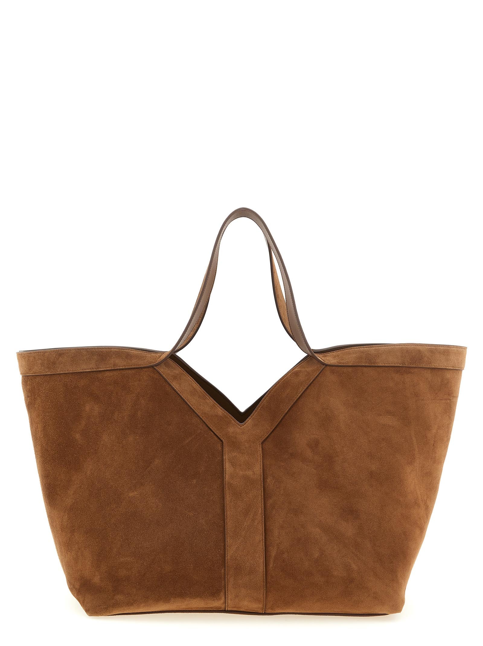 Brown Calfskin Tote Bag