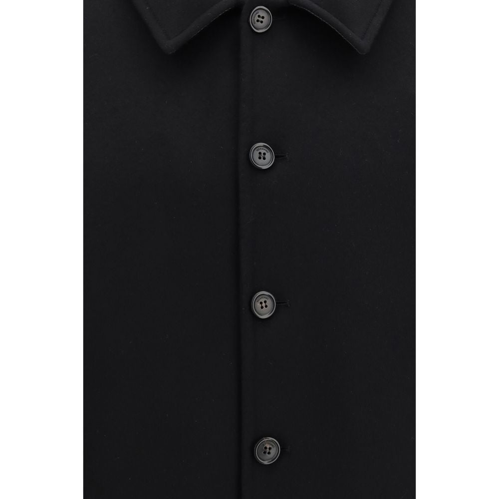 Black Wool Oves Aries Biker Jacket