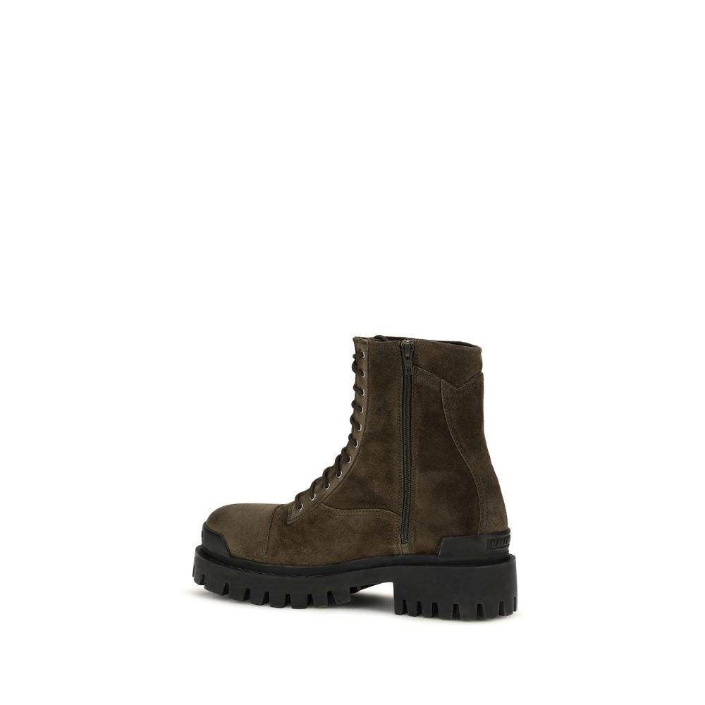 Bicolor Calf Leather Bos Taurus Lace-Up Boots