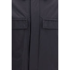Black Polyamide Full-Length Jacket