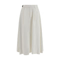 White Viscose Long Skirt