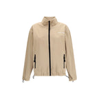 Beige Cotton Full-Length Jacket