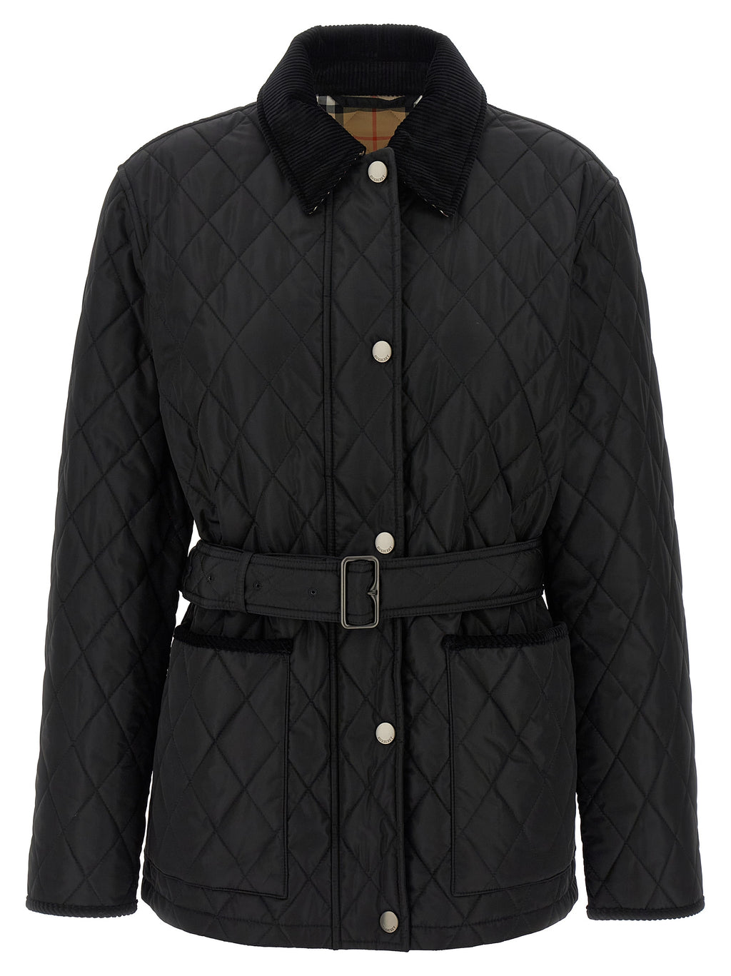 Black Polyamide Full-Length Jacket