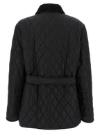 Black Polyamide Full-Length Jacket
