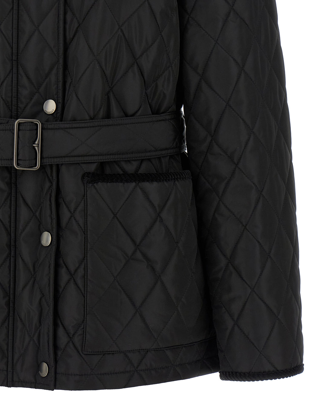 Black Polyamide Full-Length Jacket