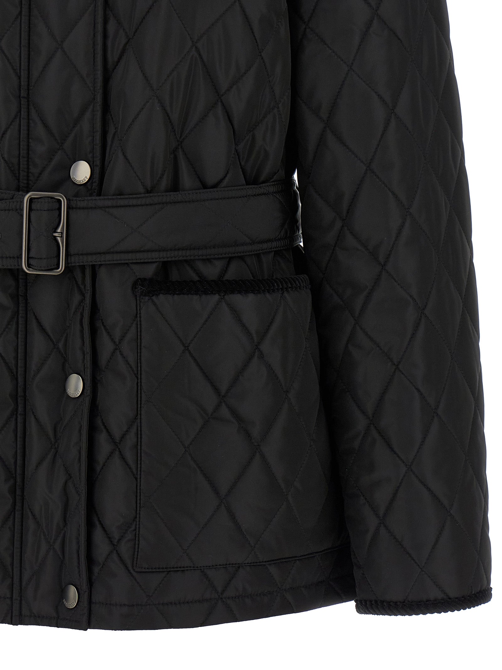 Black Polyamide Full-Length Jacket