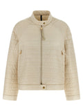 Beige Polyamide Full-Length Jacket