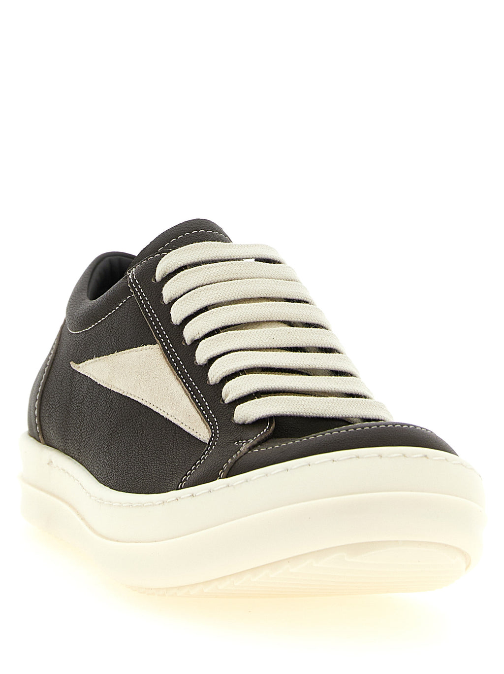 Brown Lamb Leather Low Top Sneakers