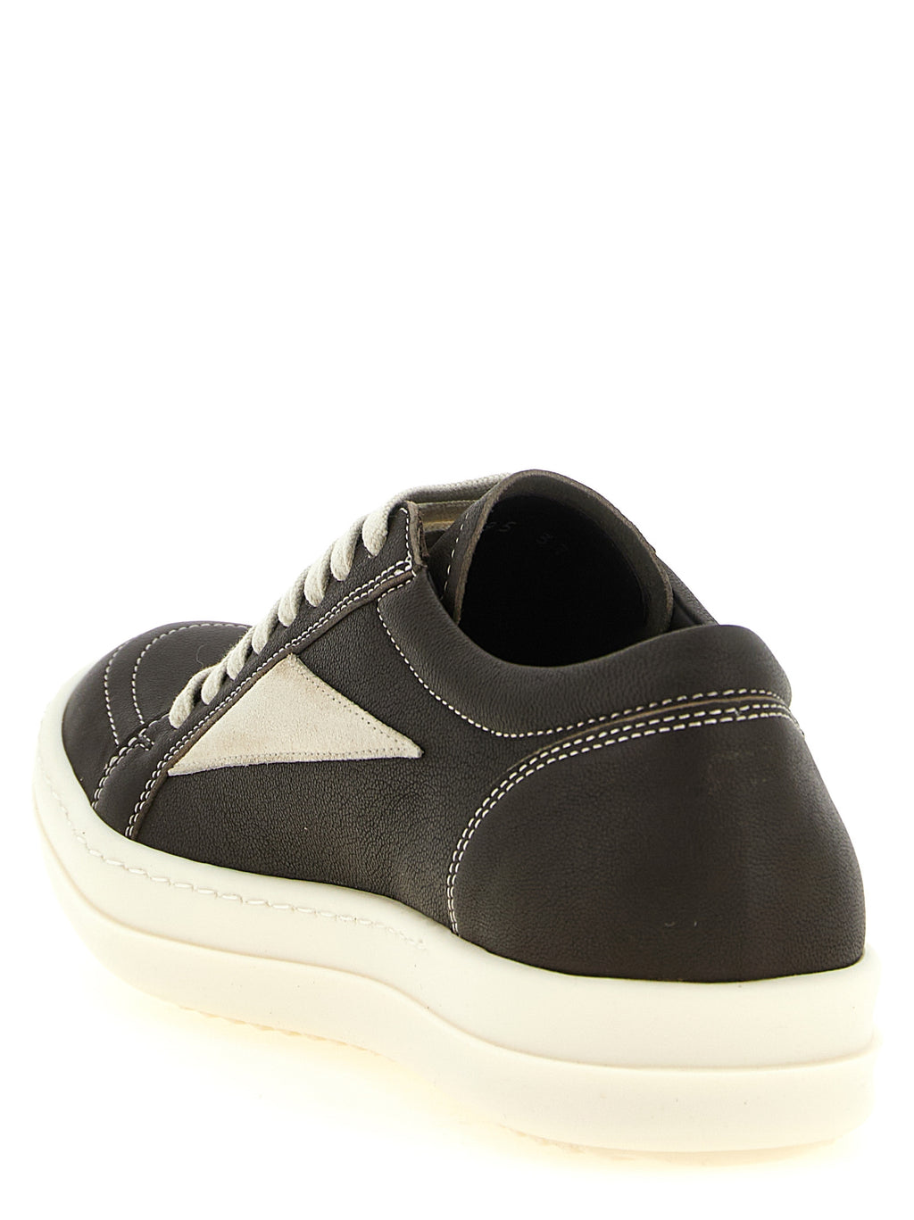 Brown Lamb Leather Low Top Sneakers
