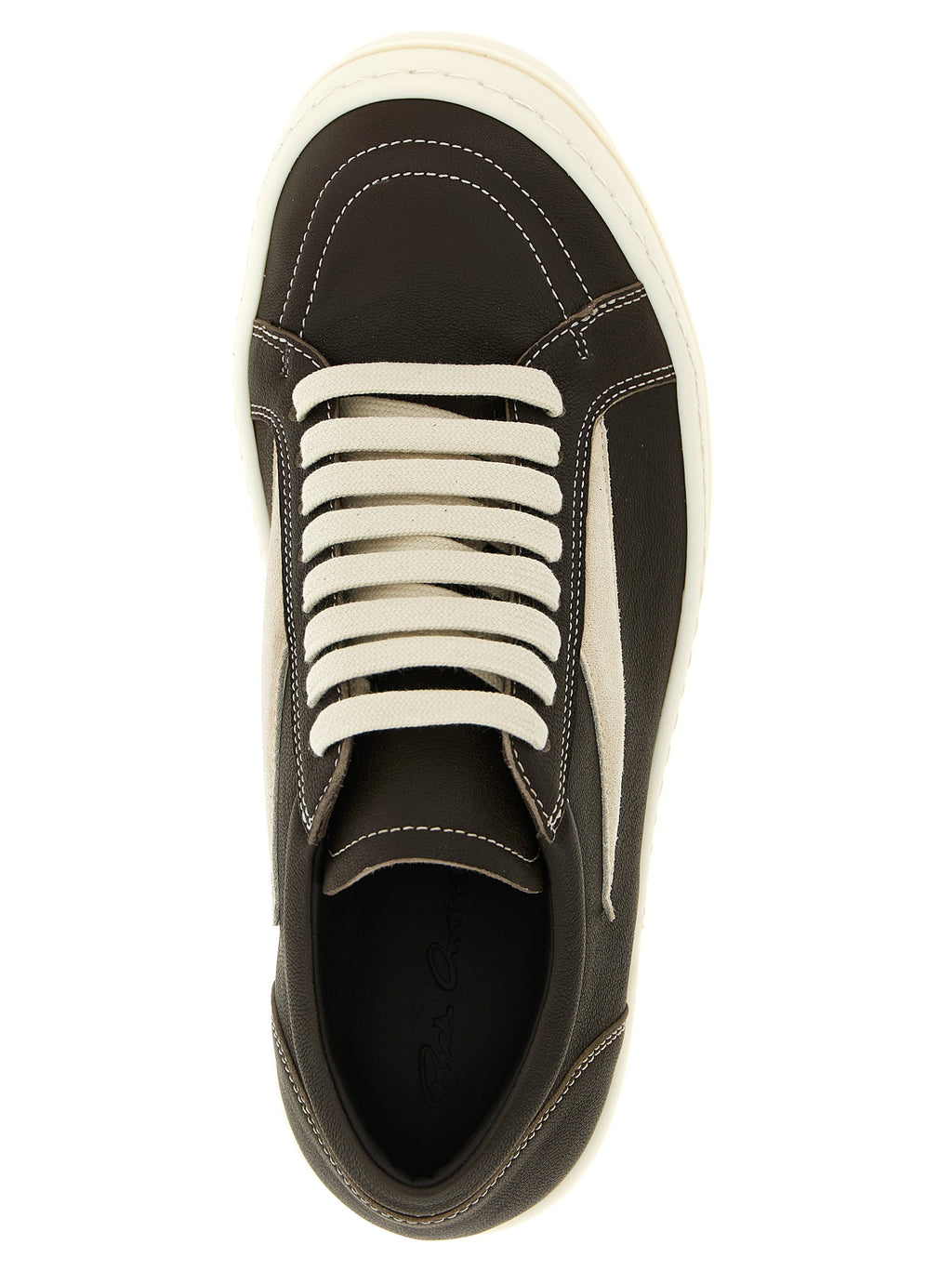 Brown Lamb Leather Low Top Sneakers