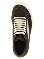 Brown Lamb Leather Low Top Sneakers