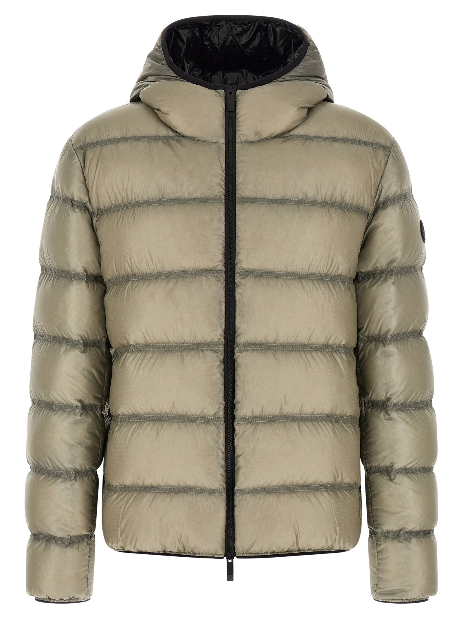 Beige Polyamide Full-Length Jacket