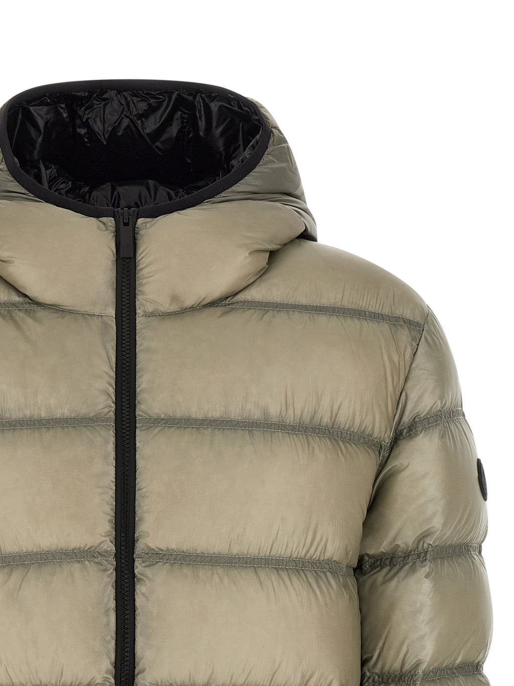Beige Polyamide Full-Length Jacket