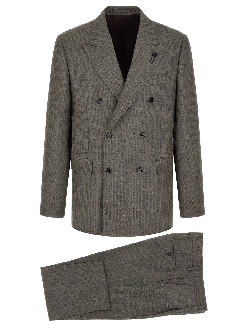 Gray Virgin Wool Two-Piece Suit