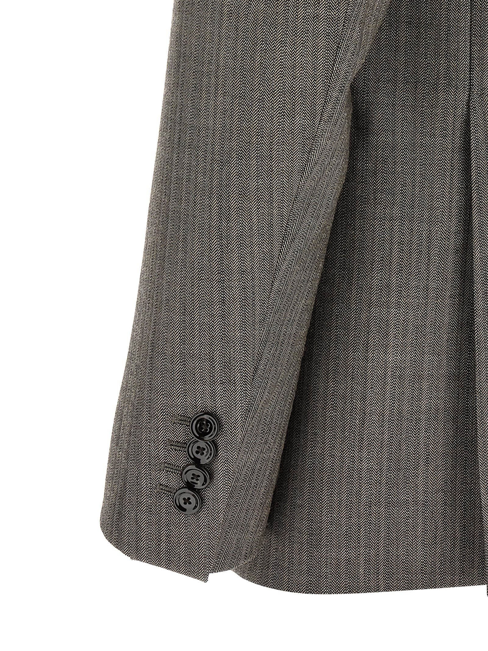 Gray Virgin Wool Two-Piece Suit