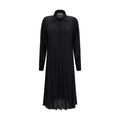 Black Silk Casual Dress
