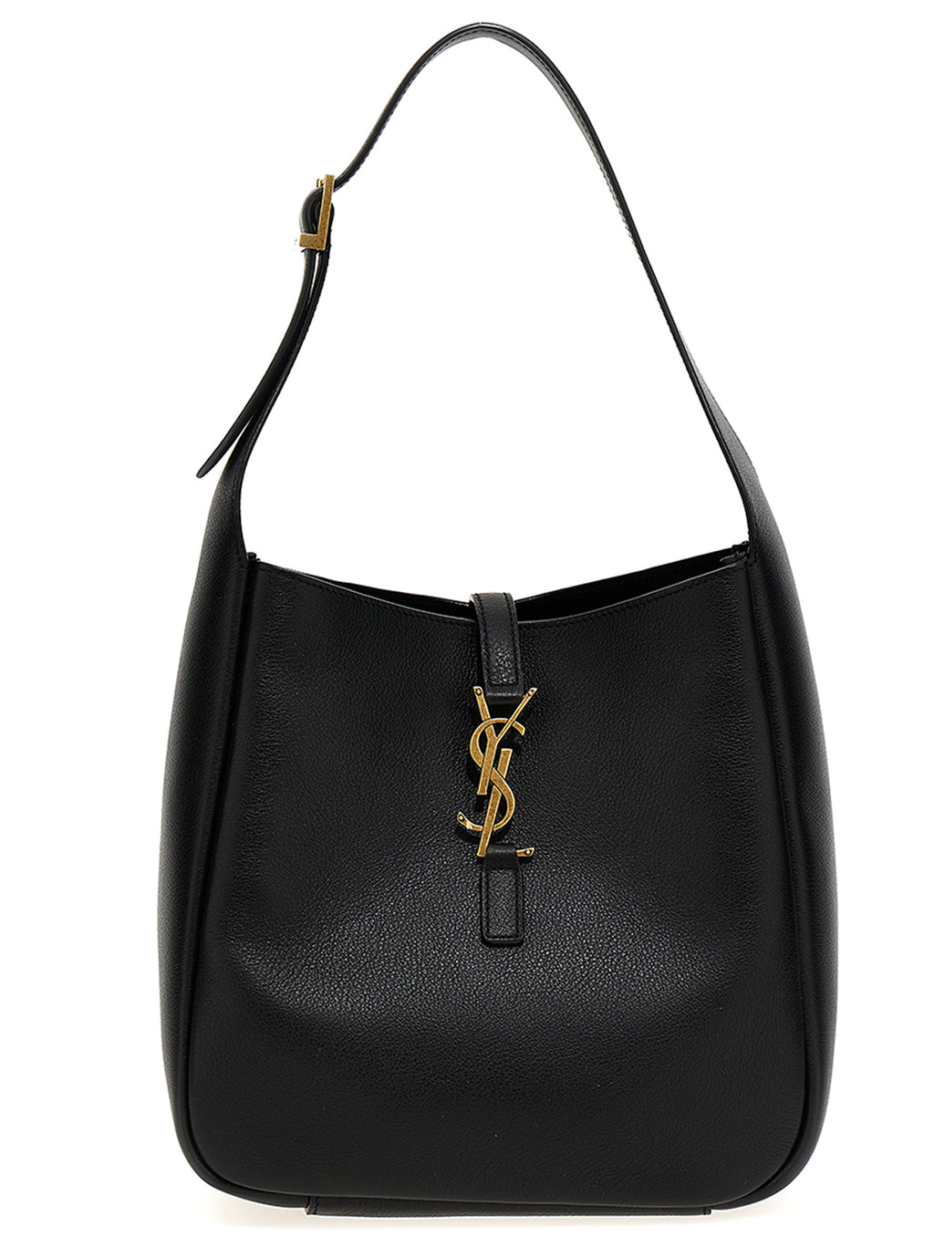 Black Calfskin Shoulder Bag