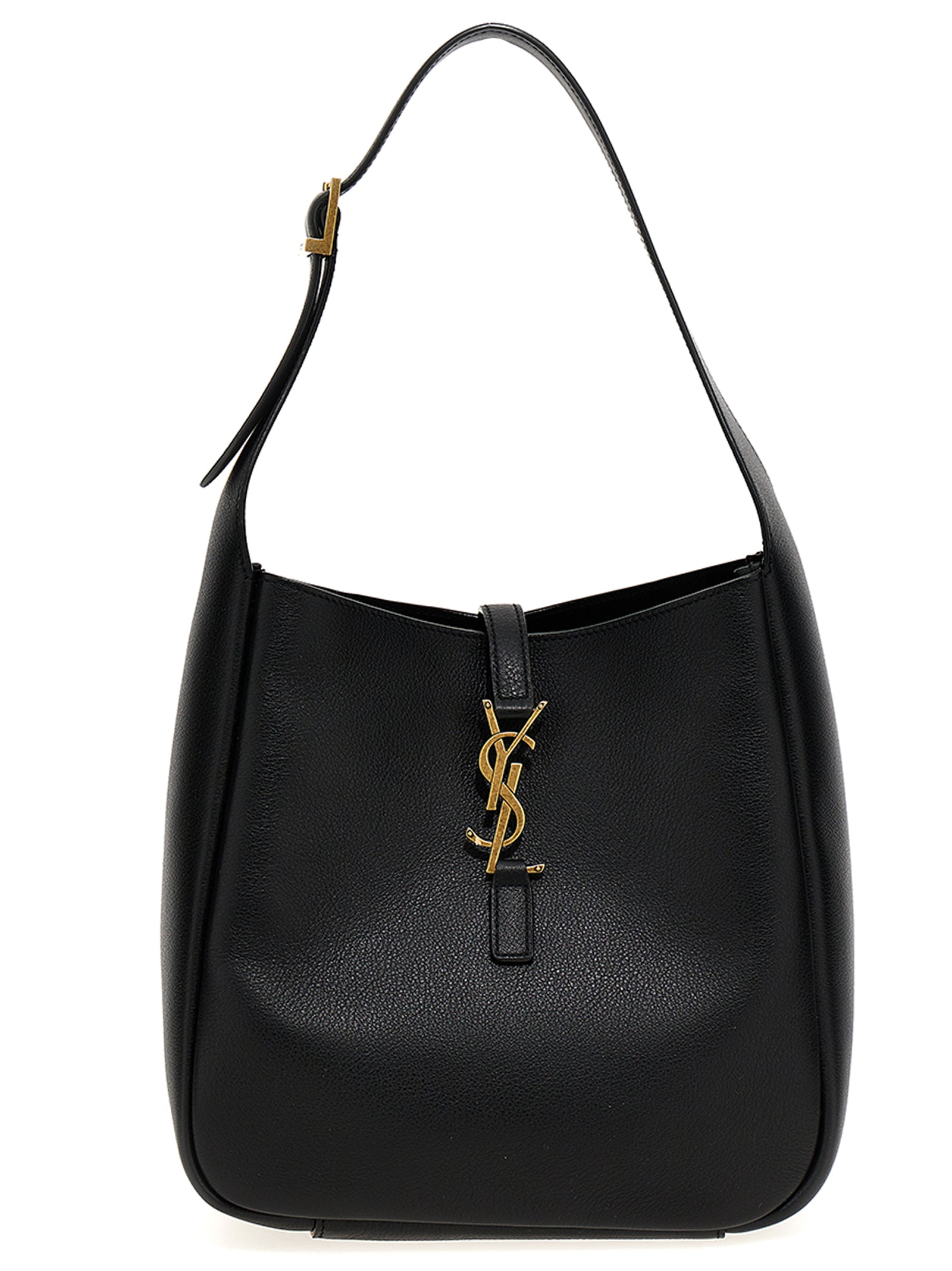 Black Calfskin Shoulder Bag