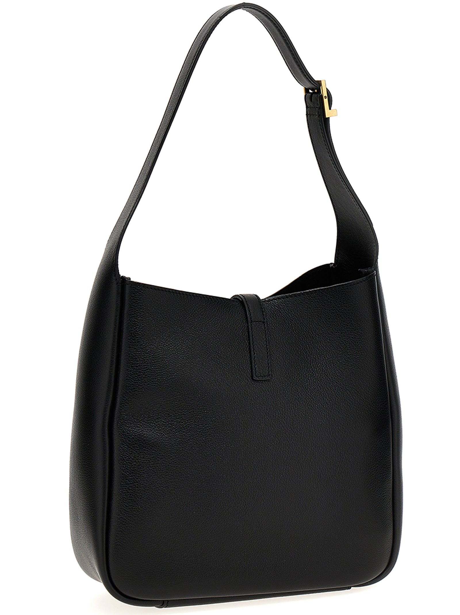 Black Calfskin Shoulder Bag
