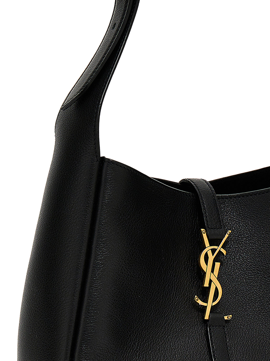 Black Calfskin Shoulder Bag