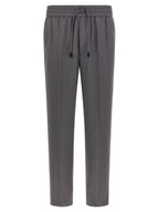 Gray Wool Casual Pants