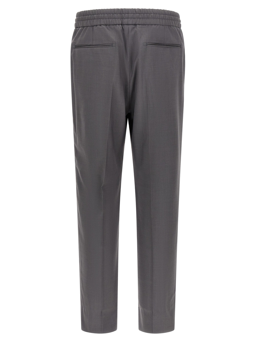 Gray Wool Casual Pants