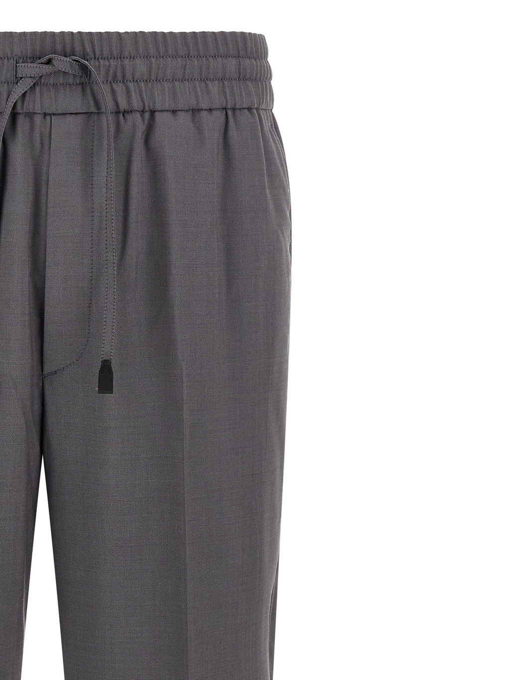 Gray Wool Casual Pants