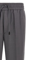 Gray Wool Casual Pants