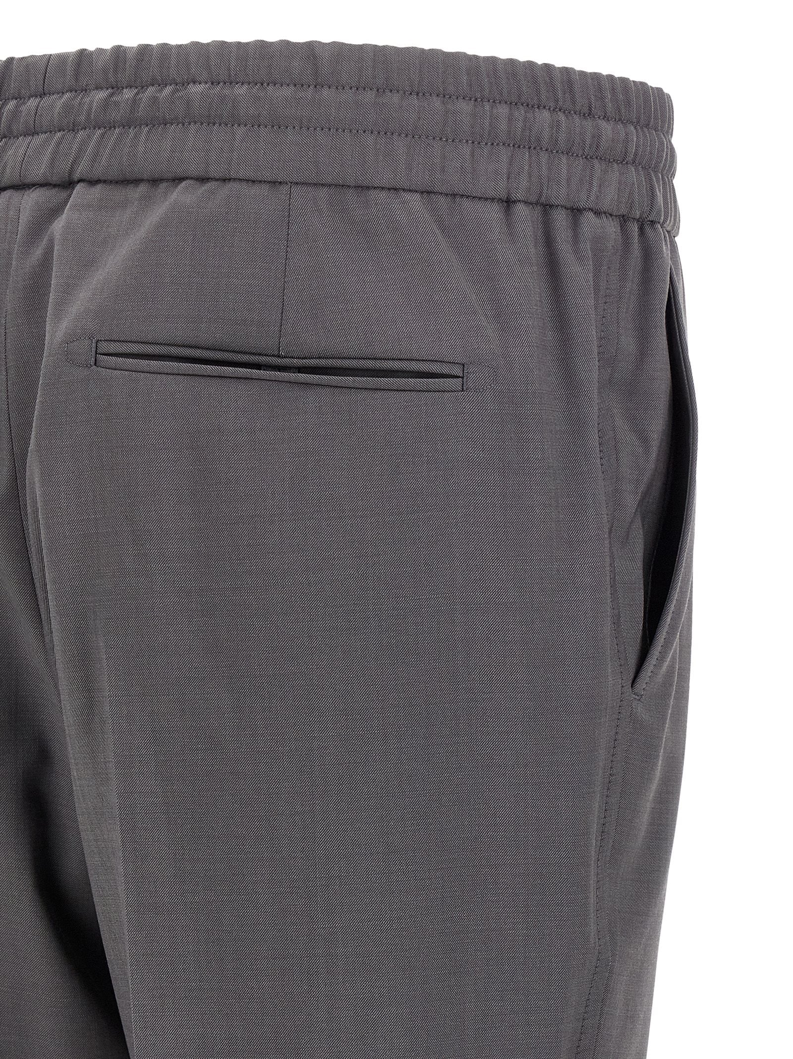Gray Wool Casual Pants