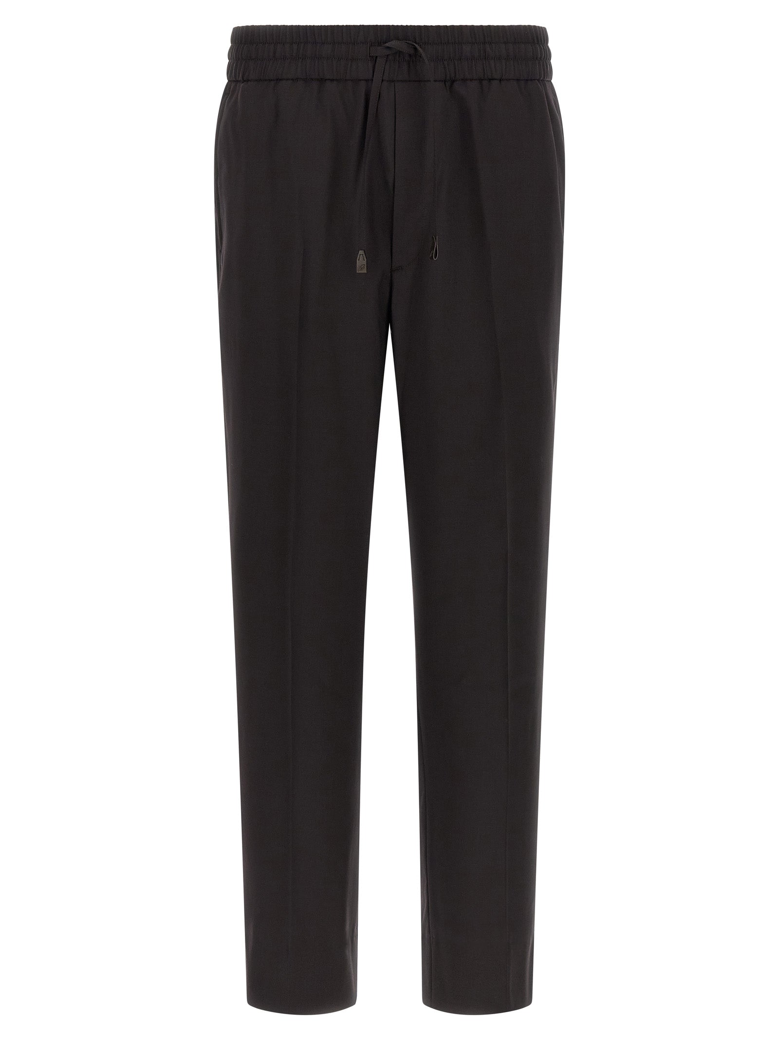 Brown Wool Casual Pants