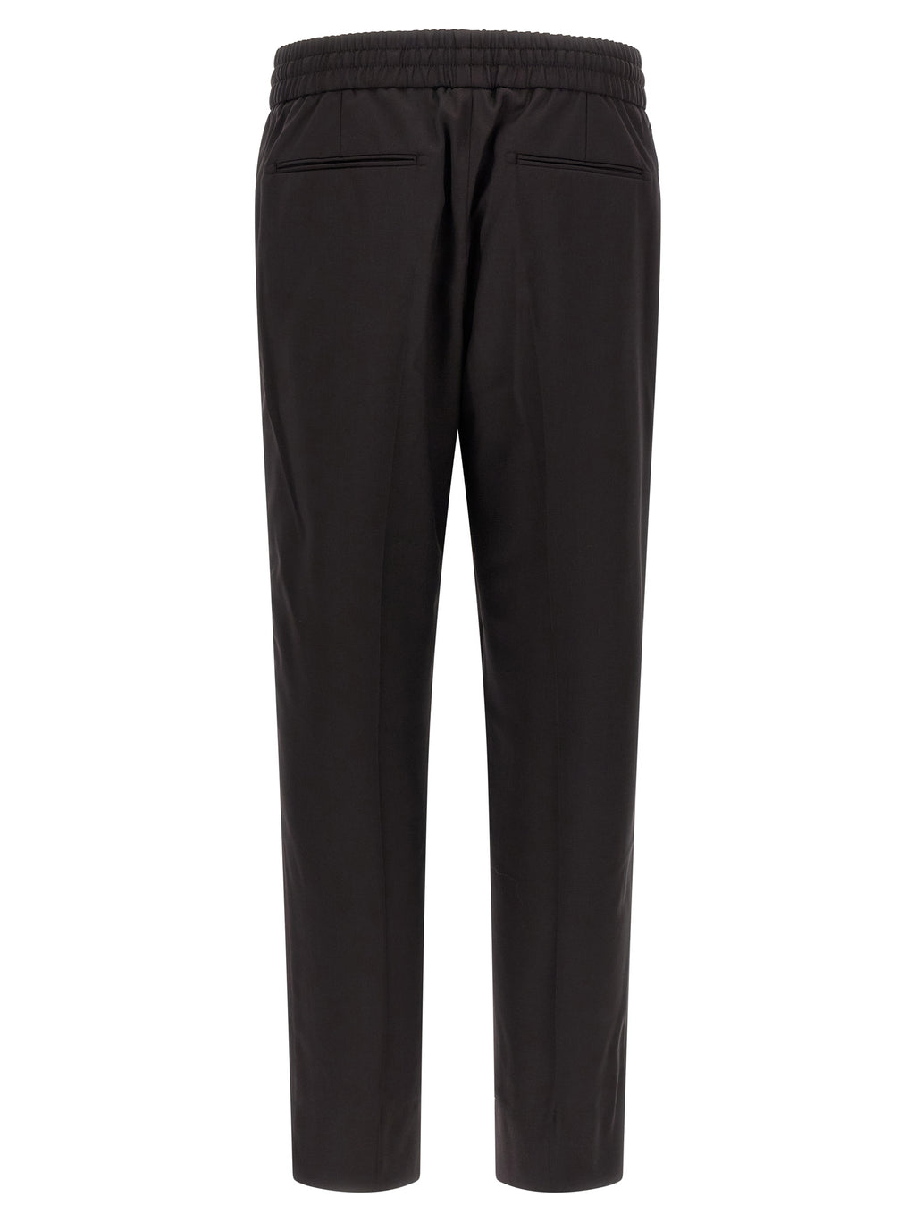 Brown Wool Casual Pants