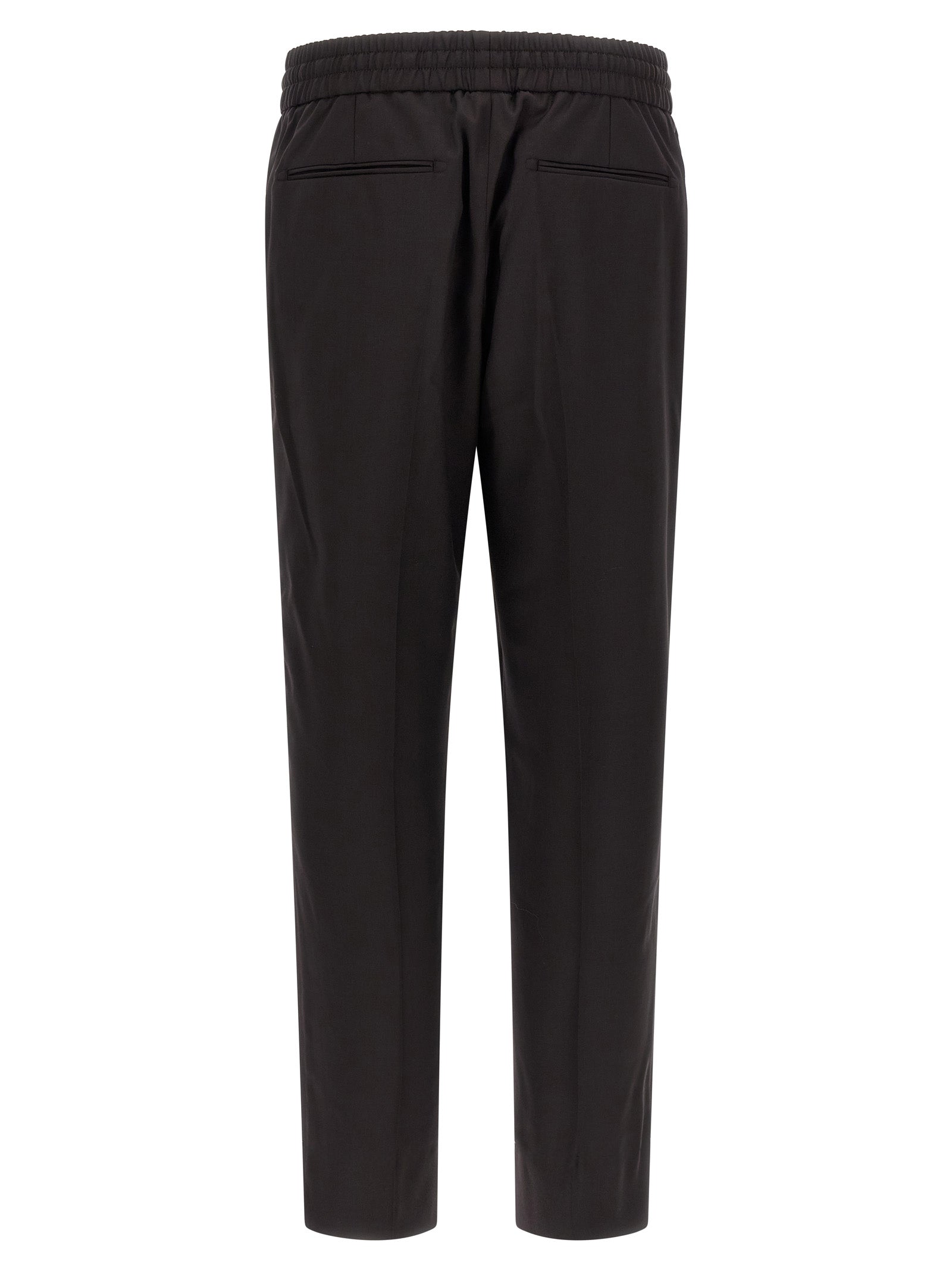 Brown Wool Casual Pants
