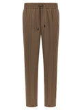 Brown Wool Casual Pants