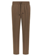 Brown Wool Casual Pants