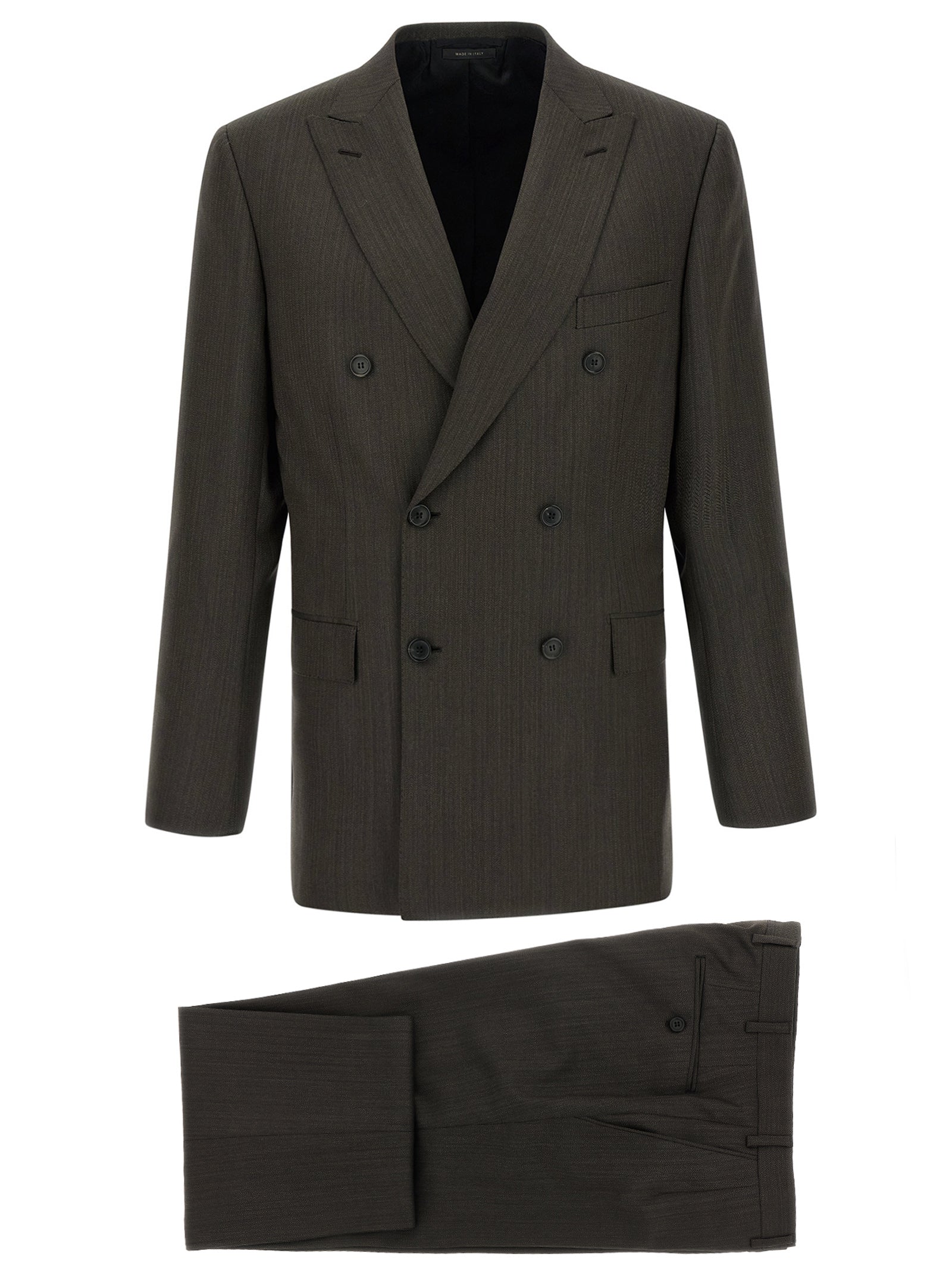 Brown Wool Two-Piece Suit