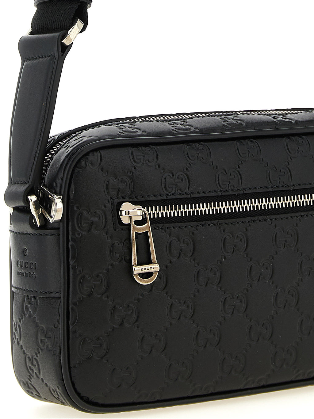 Black Calfskin Crossbody Bag