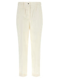 White Cotton Casual Pants