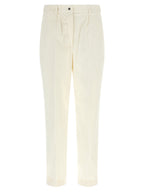 White Cotton Casual Pants
